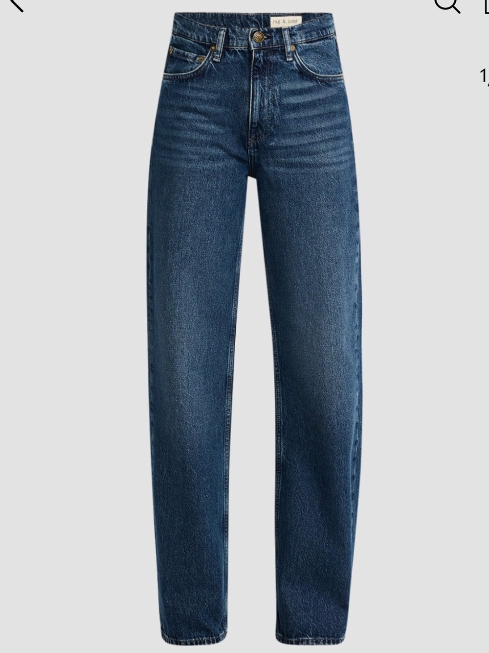 Rag & Bone Shea High Rise Relaxed Straight jeans size 27 color ADELINE